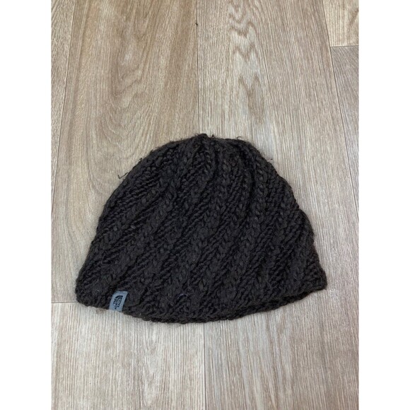 North face women cable knit wool acrylic beanie